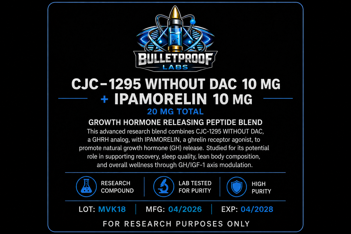 CJC-1295 NO DAC + IPAMORELIN — 10 MG + 10 MG